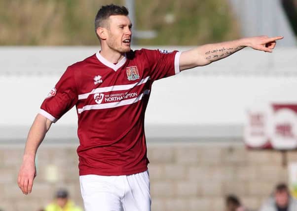 Zander Diamond pictured during his debut for the Cobblers, against Hartlepool United, on Febraury 22, 2014 (Picture: Sharon Lucey)