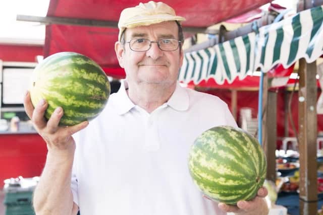 Fruit and veg market trader, 'Fitzy'.