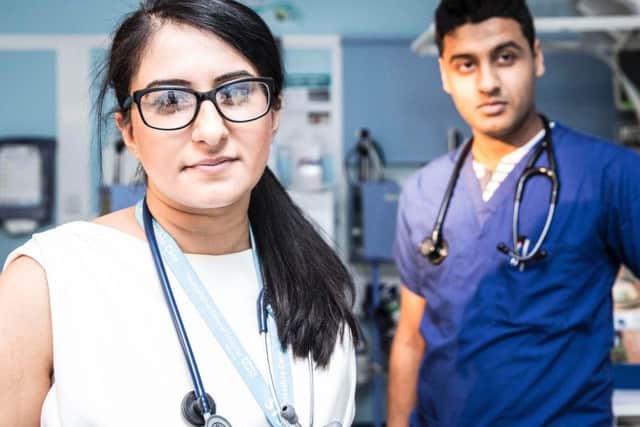 Fifth-year junior doctor, Neeta and third-year junior doctor, Fahim.