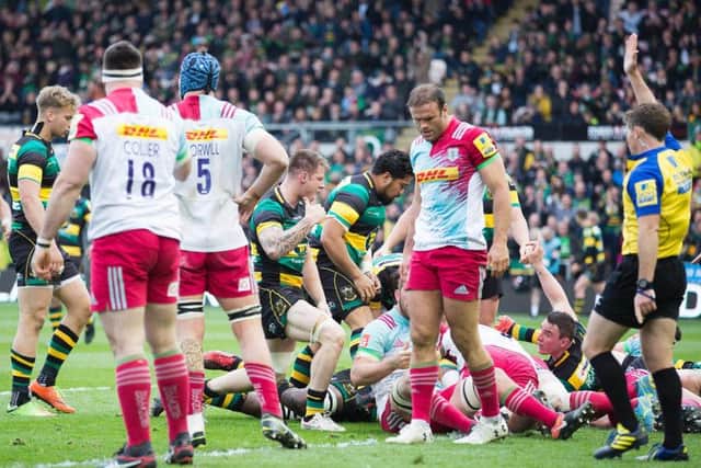 Api Ratuniyarawa scored Saints' third try but they couldn't get the one they needed for the bonus point