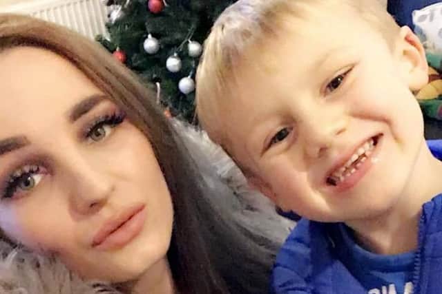 Natasha with her son, Callum.