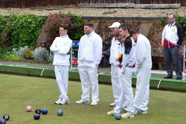 Team boss Vernon Gearey (far right) watches the Middleton Cup trial