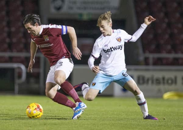 Action from the Cobblers' Checkatrade Trophy clash with West Ham United Under-23s at Sixfields last season