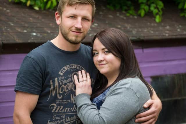 Rebecca Fry and her partner, Bret