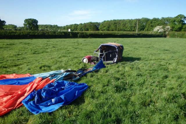 The balloon after the accident in May last year