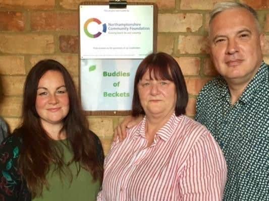 New park development officer Luisa Jepson (left) with Joy Ormond and Nick Stephens of the Buddies of Beckets group.