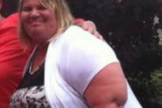 Tracey Topping before losing weight.