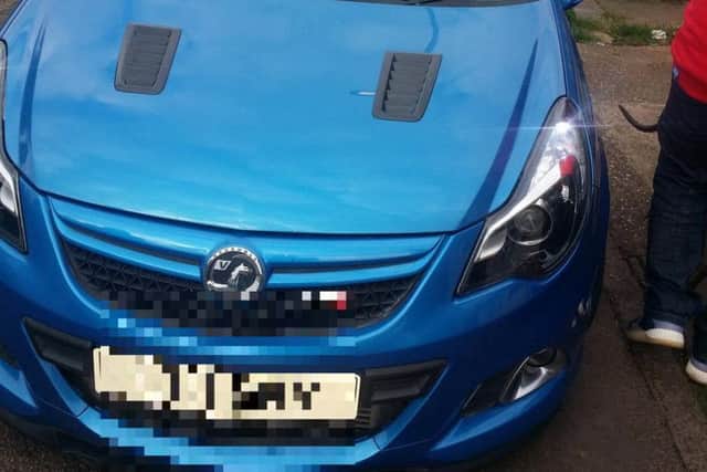 The stolen car has since been recovered.