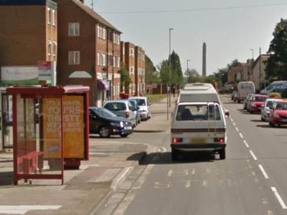 The incident took place at a bus stop in Limehurst Square, Duston.