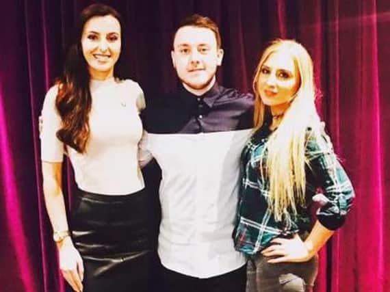Three of the panel judges, Miss Northampton Galaxy 2016-17 Stefanie Williams, organiser and musician Tommy Gardner, and Strictly Northampton's Beth Marshall.