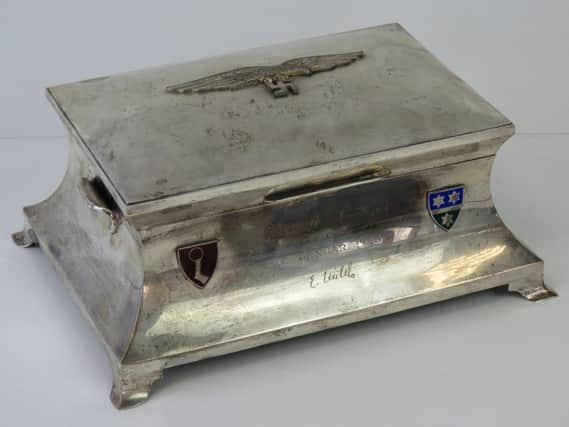 The cigar case was given to Goring as a birthday present and is expected to fetch more than 1,000 at auction.