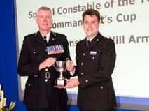 Will Armer receives his award from Chief Constable Simon Edens
