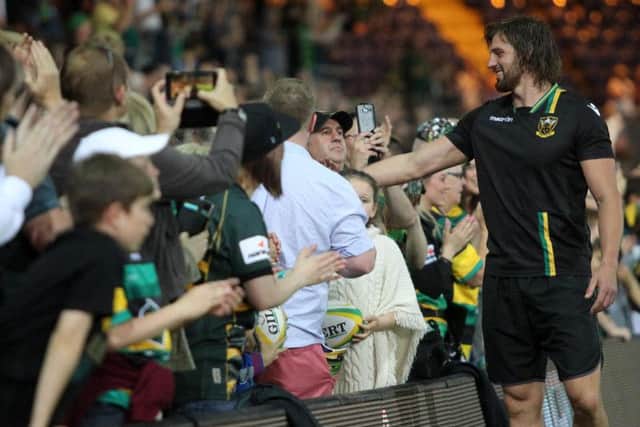 Tom Wood took time to chat to Saints fans after Friday's crucial win (picture: Sharon Lucey)