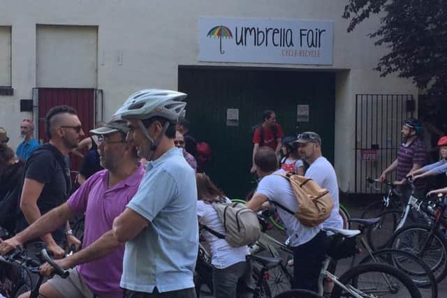 The ride was organised by the Umbrella Fair Cycle Recycle repair shop in Northampton.