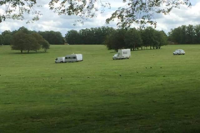 A recent encampment at the Racecourse.