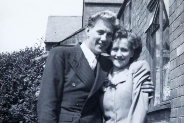Jean and Ron snapped on their wedding day.