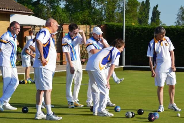 Action from Abington BCs County Fours semi-final defeat to Wellingborough