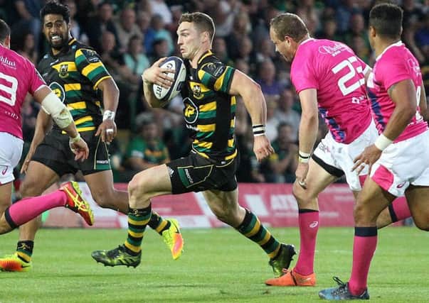 George North in action for Saints against Stade Francais last Friday. He joined up with the Lions squad the following day