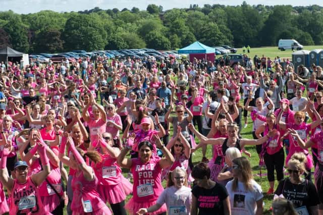 Hundreds of women turned out to raise funds to beat cancer.