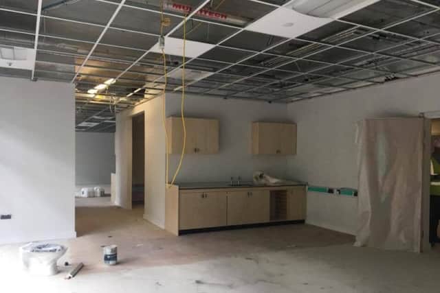 Building work is still taking place in both reception classrooms.