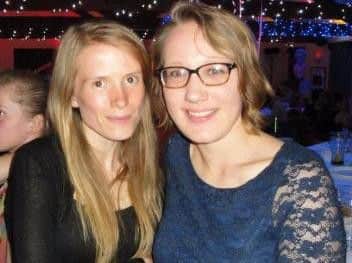 Emily Spence at 18 years old, left, at her friend's party.