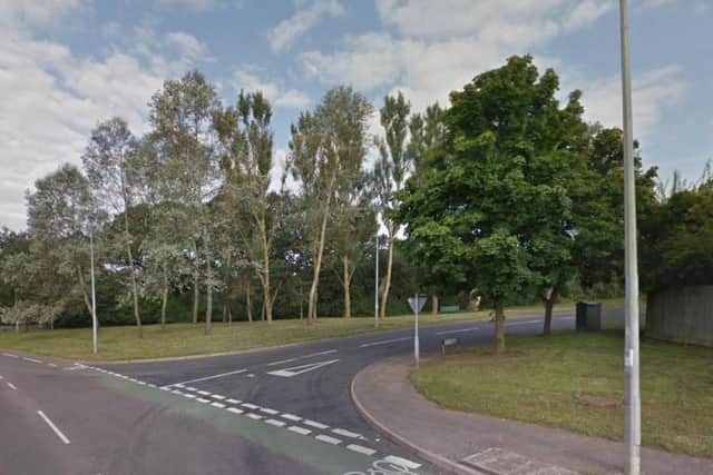 The incident took place near the junction of Rowtree Road with Hill Farm Rise.