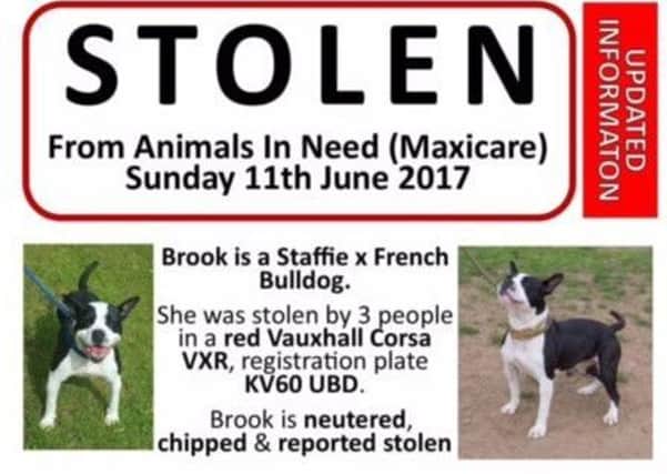 Brook was stolen yesterday lunchtime