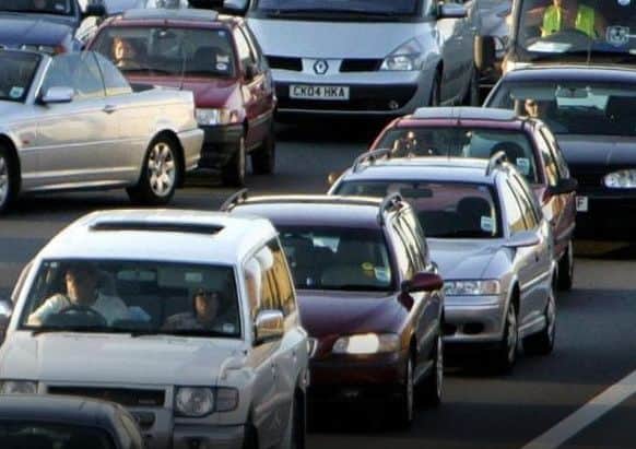 Heavy traffic has been reported around Black Lion Hill.