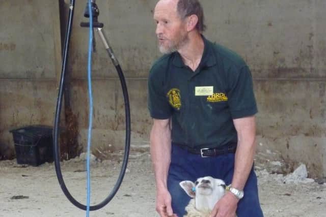 Sheep farmer Richard Belgrove giving a sheep demonstration at Buckinghamshire Young Farmers Rally in 2014. Picture copyright Heather Jan Brunt