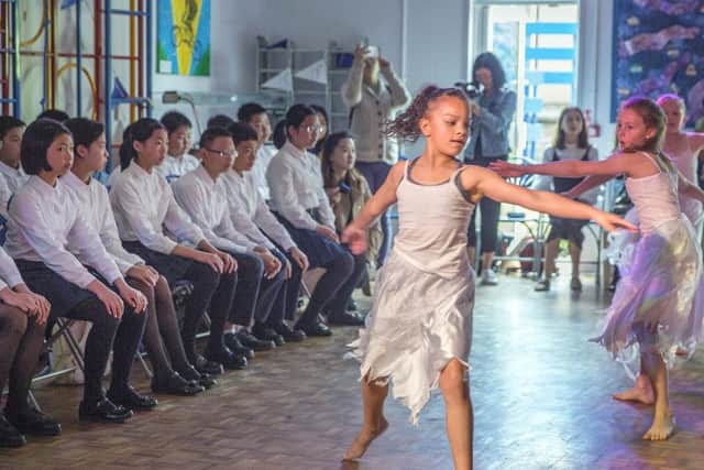 The Chinese exchange students were greeted with a dance routine.
