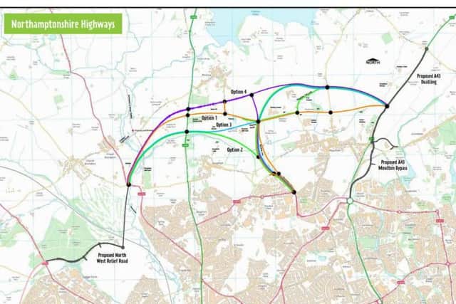 Plans for the Northampton Orbital Route and the North-West Relief Road.