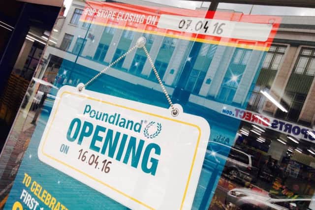 The 99p Stores on Abington Street closed in April 2016, reopening as a Poundland.
