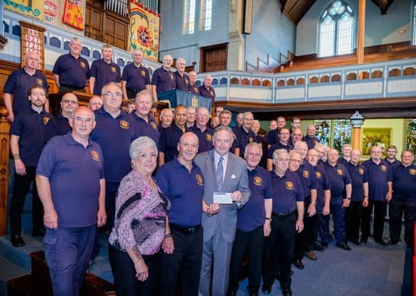 Northampton Male Voice Choir with sponsors Paul and Annette Hollowell of Hollwels Funeral Directors