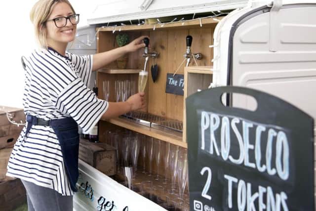 Prosecco was a popular choice of drink for people enjoying the outdoors.