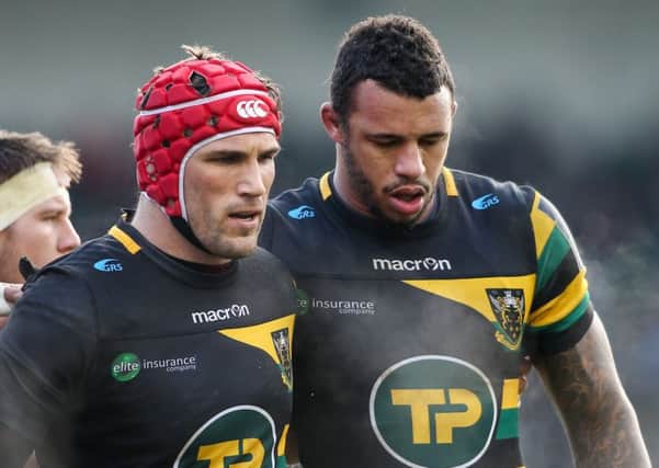 Christian Day and Courtney Lawes have formed a formidable second row partnership at Saints (picture: Sharon Lucey)