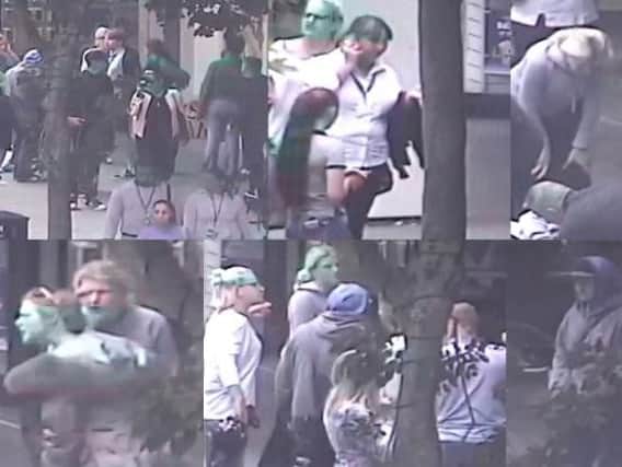 CCTV images of the Abington Street assault.