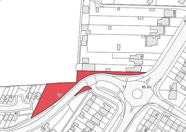 The red area makes green land that could be sold to Xcite Projects.