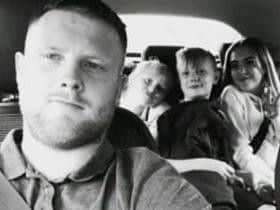 Daniel Butcher with his three children.