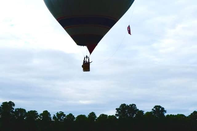 Balloons were flying over Northampton Racecourse at the weekend
