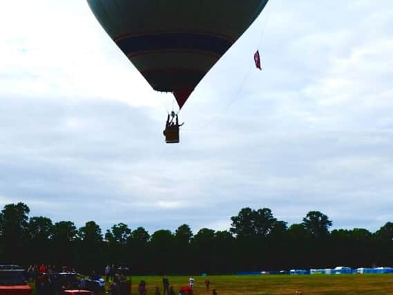 Balloons were flying over Northampton Racecourse at the weekend