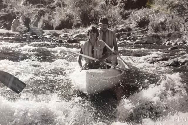 Lindsay and his wife Madge canoeing in South Africa.