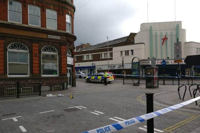 A man was stabbed outside the offices of Radio Northampton in May