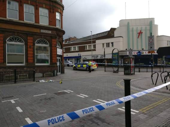 A man was stabbed outside the offices of Radio Northampton in May