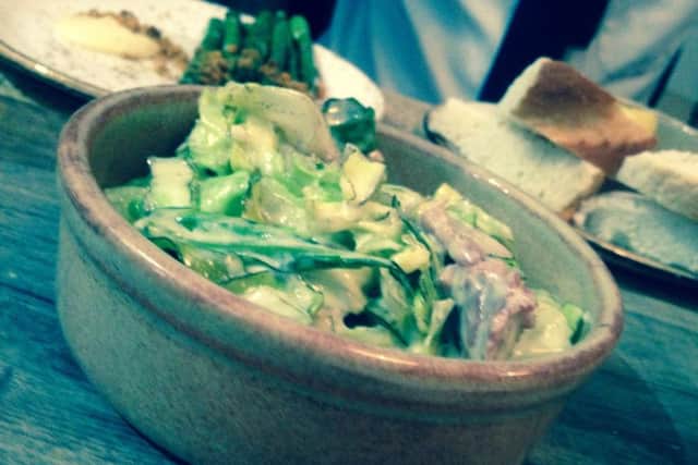 Creamed cabbage and bacon. To die for.