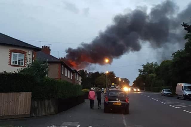 Four fire engines were called to the fire in Gloucester Crescent.