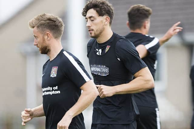 Matt Crooks trains with his new team-mates ahead of the friendly at Frome Town (Picture: Kirsty Edmonds)