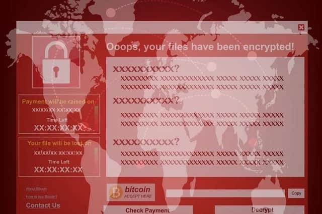 A typical ransomware attack.