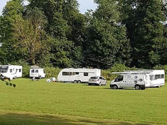 The encampment at Delapre Park earlier this week.