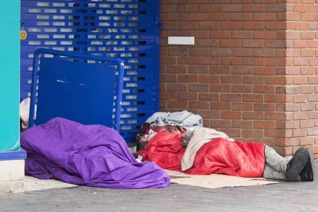 Rough sleepers have been camped outside the former Poundland in Abington street for days.