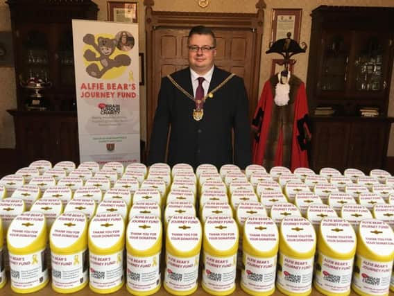 Mayor of Northampton Councillor Gareth Eales has had a number of charity boxes produced for his chosen charity of the year - and he is hoping you can host one of them.